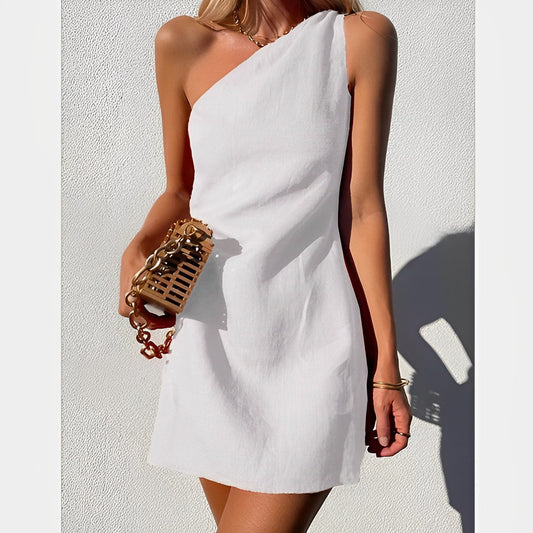Paloma - Elegante en Comfortabele One-Shoulder Jurk voor Vrouwen