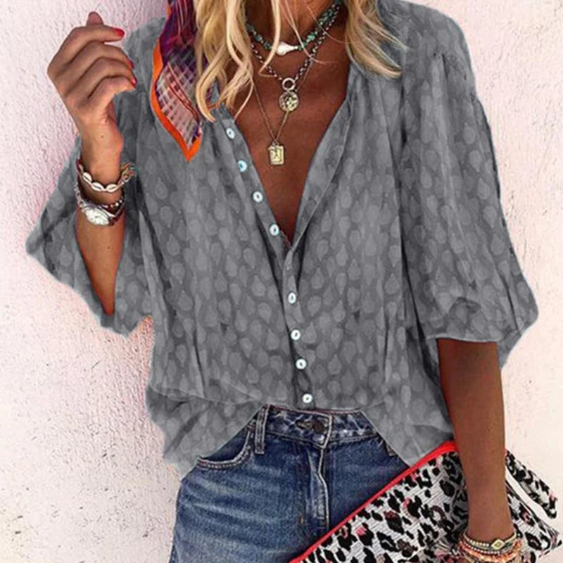 Lindsey - Stijlvolle Zomerse Blouse voor Vrouwen