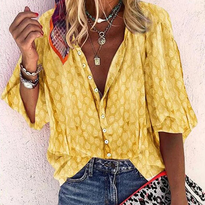 Lindsey - Stijlvolle Zomerse Blouse voor Vrouwen