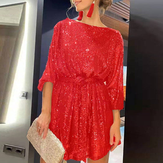 Renata - Trendy Glitter Jurk voor Vrouwen