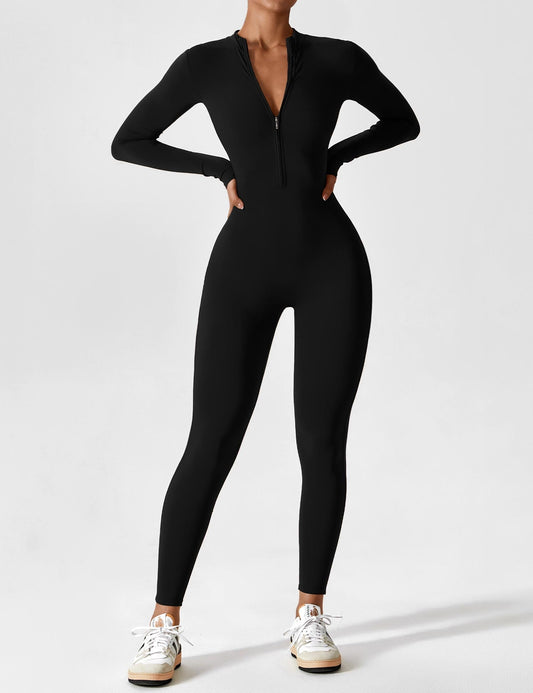 Tully - Chique Herfst Jumpsuit met Opstaande Kraag en Rits voor Vrouwen